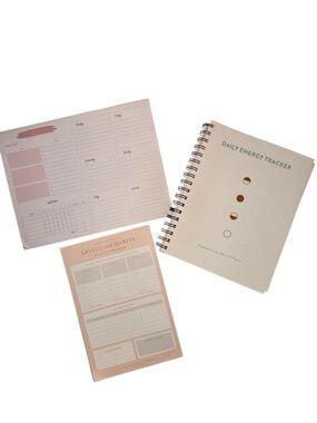 Daily Energy Planner and Tracker Set Goals Habits Resolutions Health Wellness